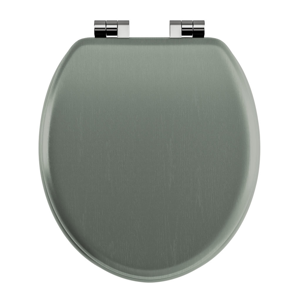 Imperial Lichfield Sage Thistle Grained Soft Close Seat - Chrome Hinges